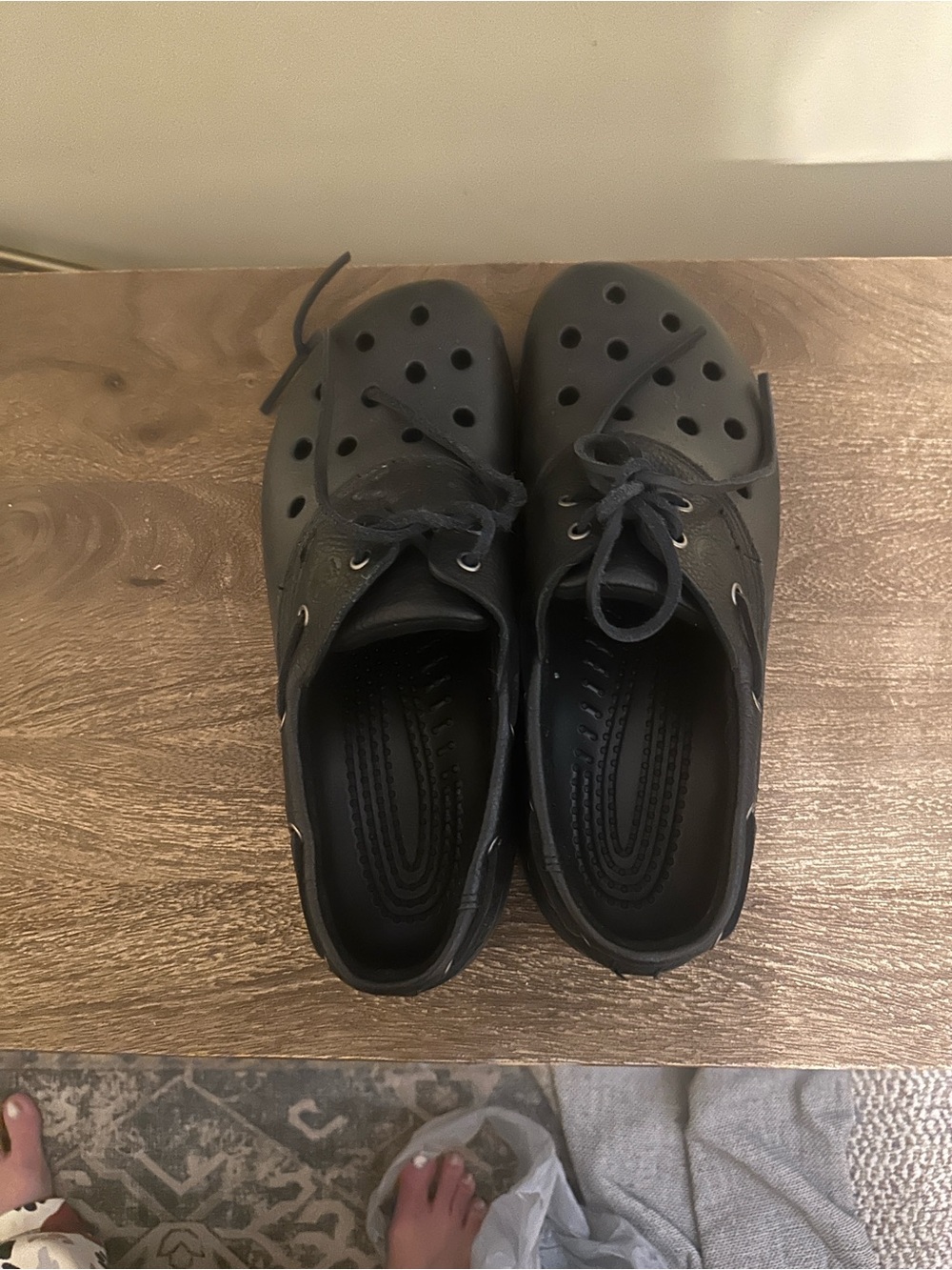 CROCS Men's Lace-Up Clog in Black